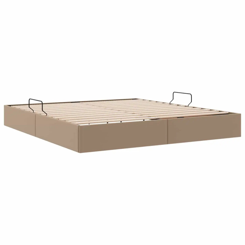 Letto ottomano Cappuccino 180 x 200 cm Pelle Sintetica 3442785