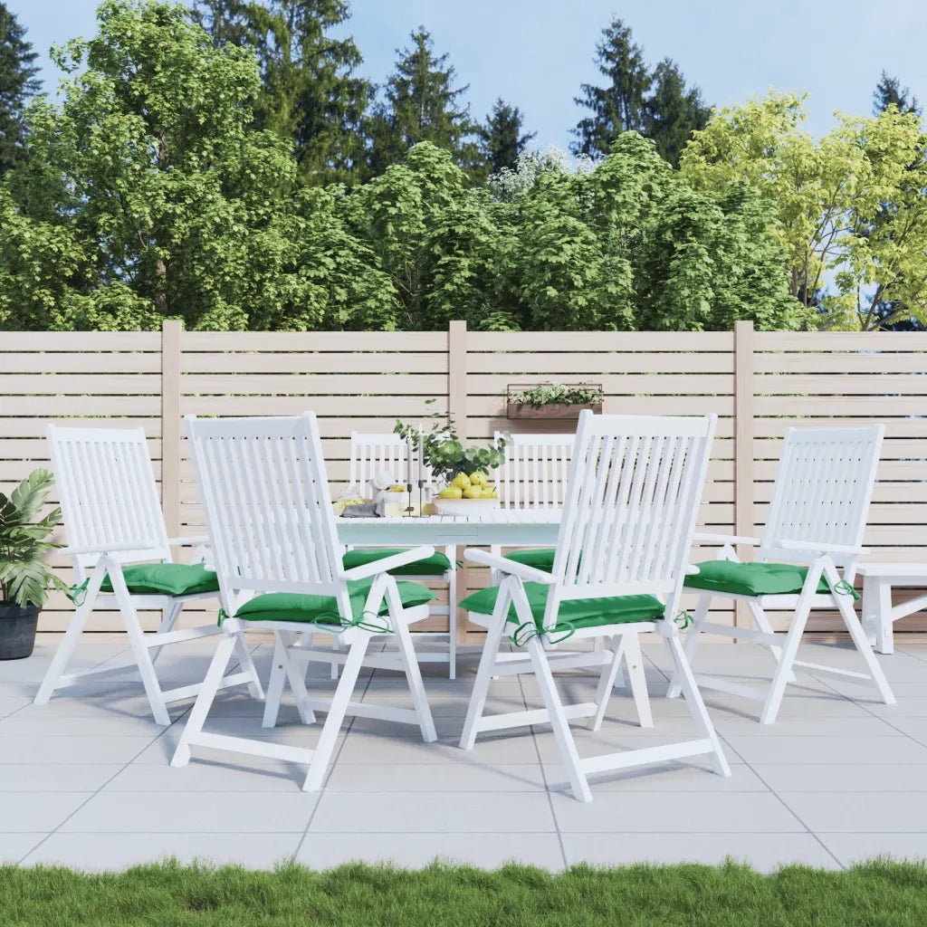 Cuscini per Sedia 6 pz | Cuscini per sedie Verdi 40x40x7 cm in Tessuto Oxford