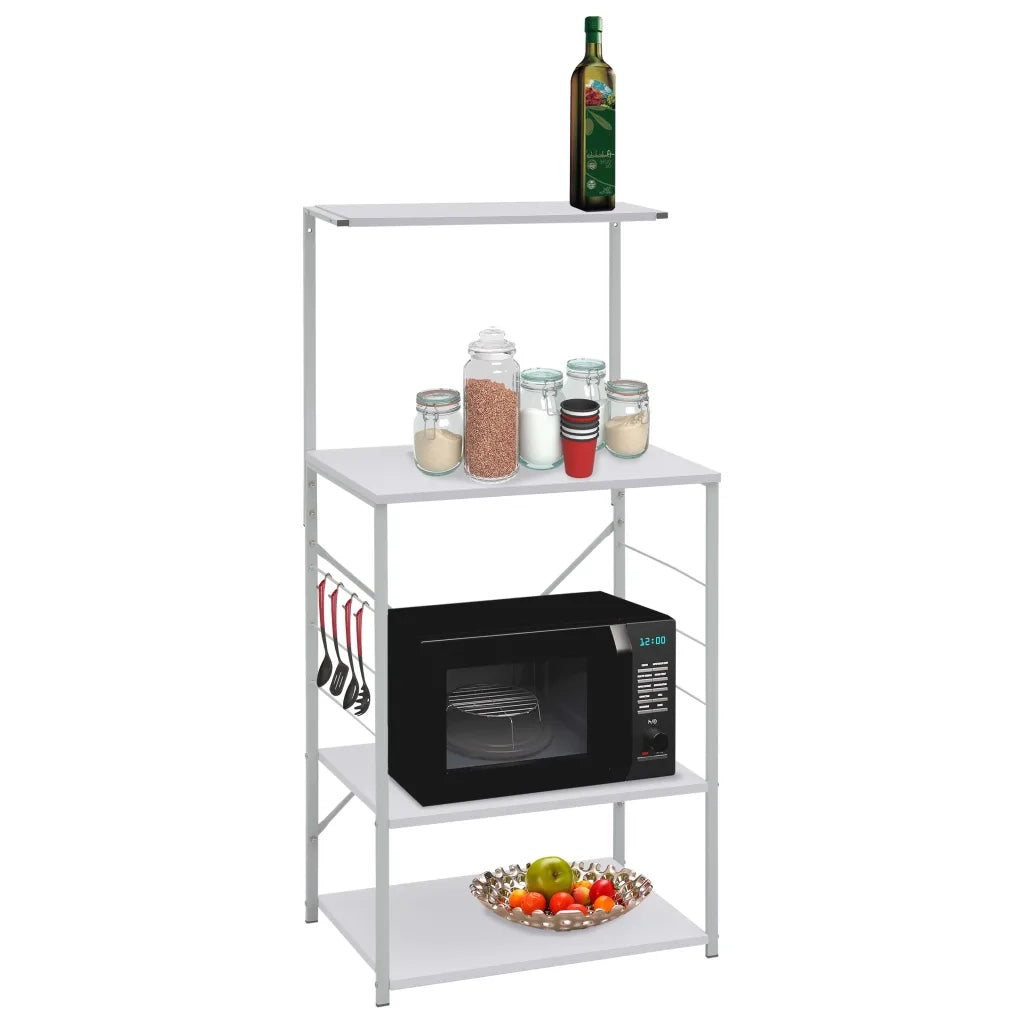 Mobile per Microonde Bianco 60x39,6x123 cm Legno Multistrato CFW2919159