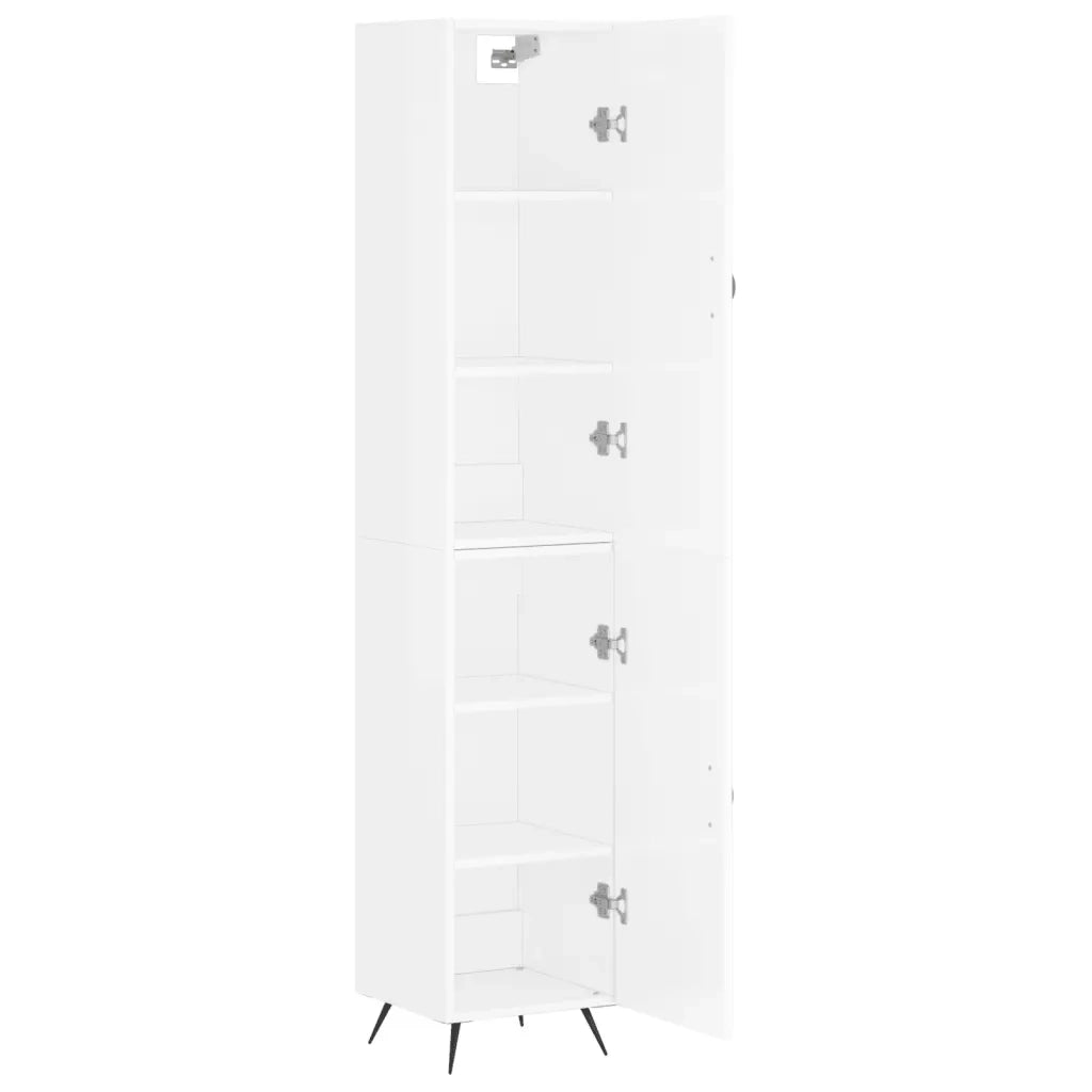 Credenza 34,5x34x180 cm in Legno Multistrato Bianco Lucido 3198763