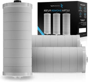 Filtro douchecarrello - Alto rendimento - Rimuove fino al 95% di cloro - Sostanze pesanti - Sedimenti - Impurità - 3 pezzi