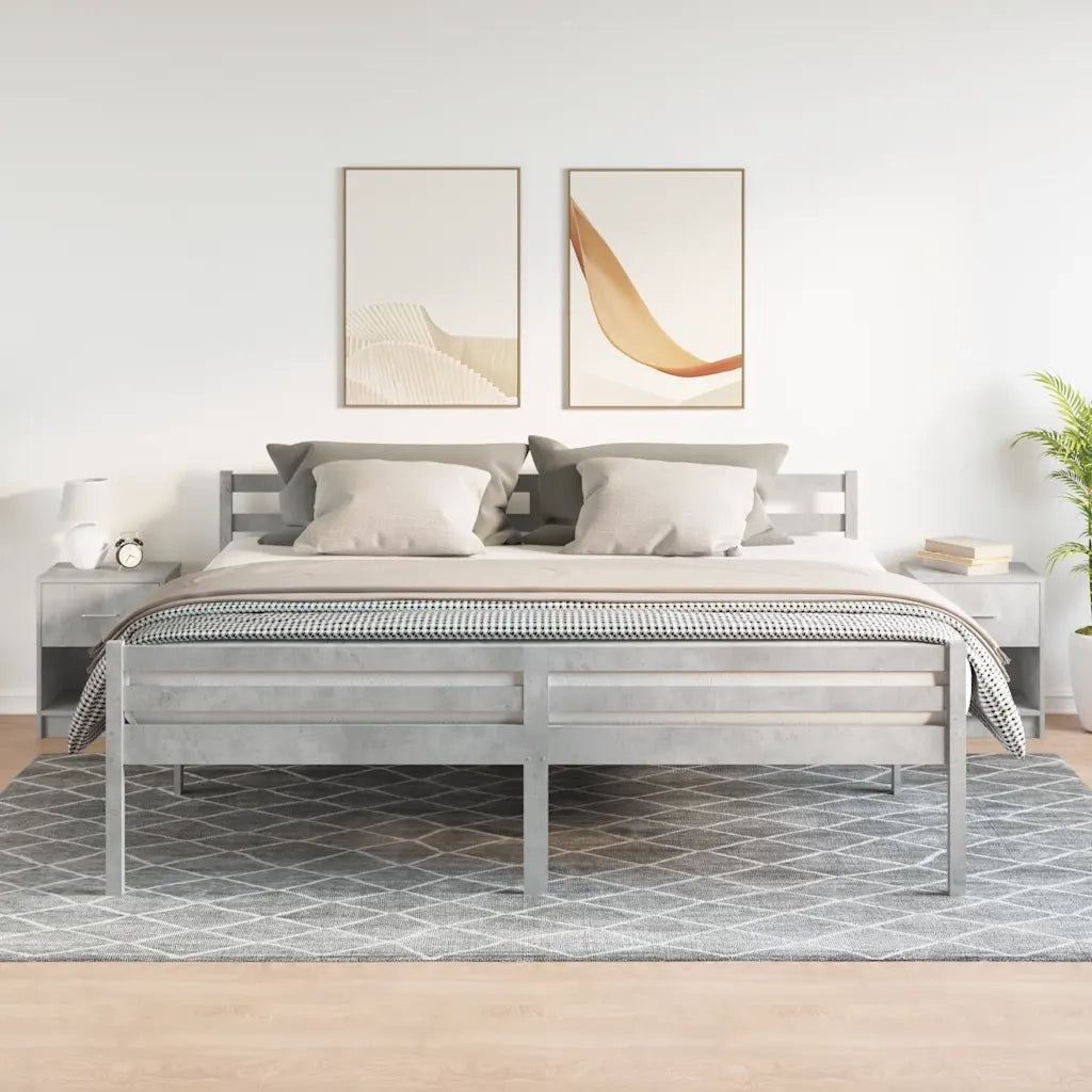 vidaXL Comodini 2 pz con Cassetto Grigio Cemento 40x34x50 cm