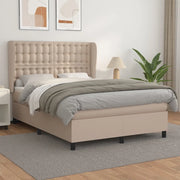 Giroletto a Molle con Materasso Cappuccino 140x200cm Similpelle