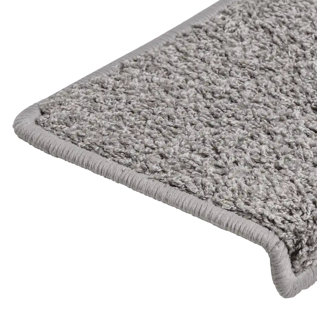 vidaXL Tappetini per scale 30 pz 65x21x4 cm Grigio Bordo rettangolare