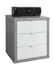 PRATICO CASSETTIERA 45,2X55XH65,5 CM CEMENTO