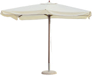 Ombrellone da Giardino 3x3 m Palo Ø48 mm in Legno Morel Ecrù