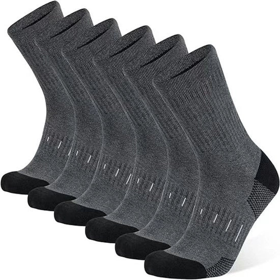 6 Pair di Calze da Lavoro per Uomini, Regolazione dell'Umidità e Assorbimento del Sudore, Caldo e Spesso per Autunno e Inverno, Adatto per lo Sci, Respirante e Comfortevole - Stile 6