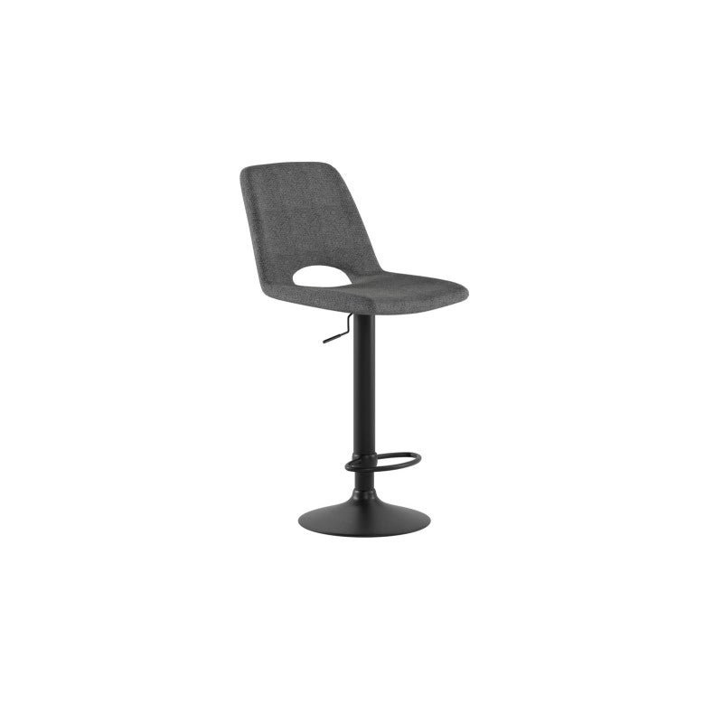 Sgabello con alzata a GAS rivestito in tessuto easy-clean Gambe metallo verniciato Alex 45cm X 52cm H 88,5/103,5cm Sto..