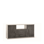 Mobile 2 Ante 2 Cassetti Kit Ossido Bianco cm 174x41x84h - Sarmog