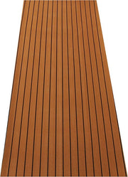 Mat di prua in EVA 240*90*0.5cm - Pavimento in schiuma di teak per imbarcazioni - Mat di prua autofissante - Marrone