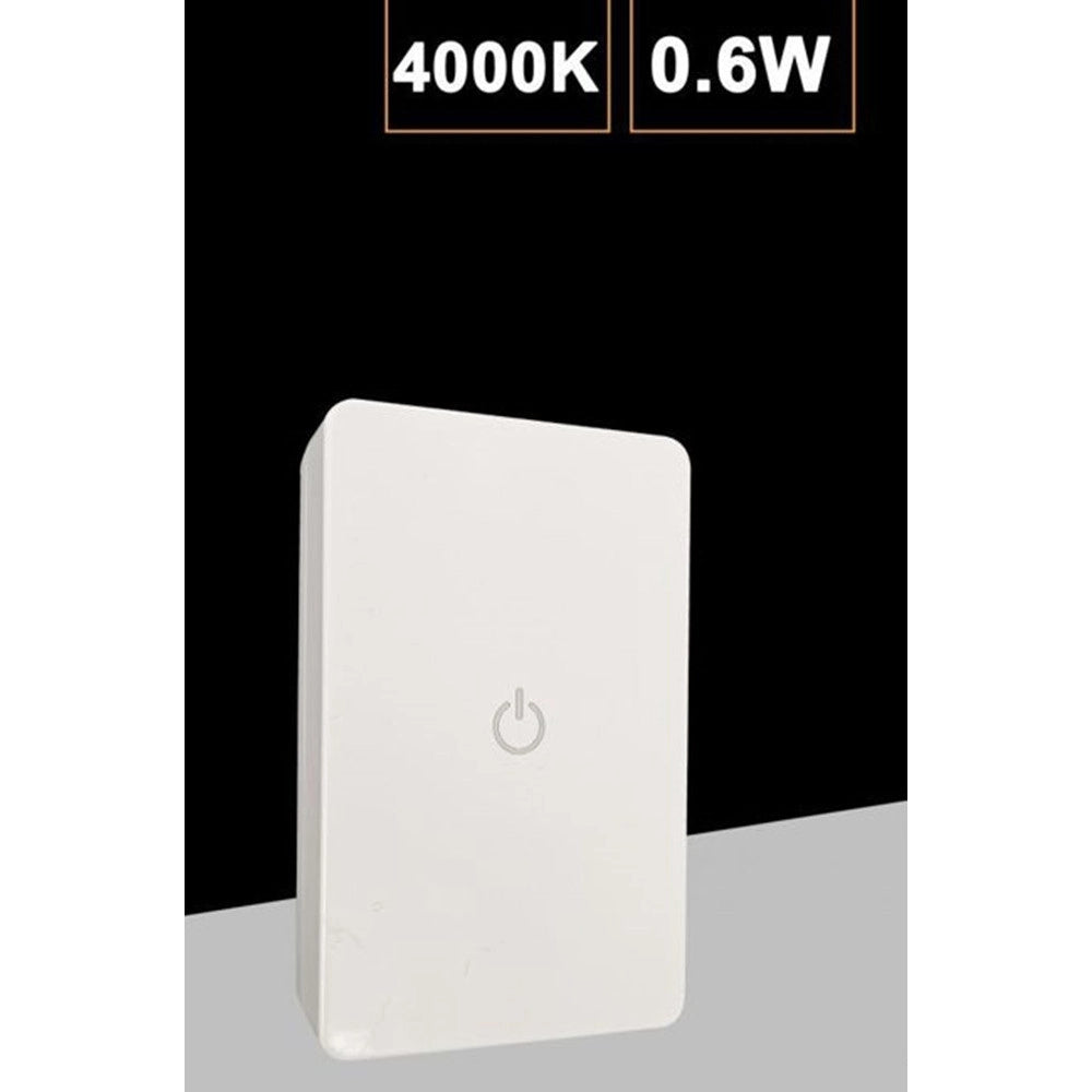 Trade Shop - Luce Notturna A 4 Led Con Doppia Emissione Luce Con Interruttore Touch 0.6w Xgcmd-002 -