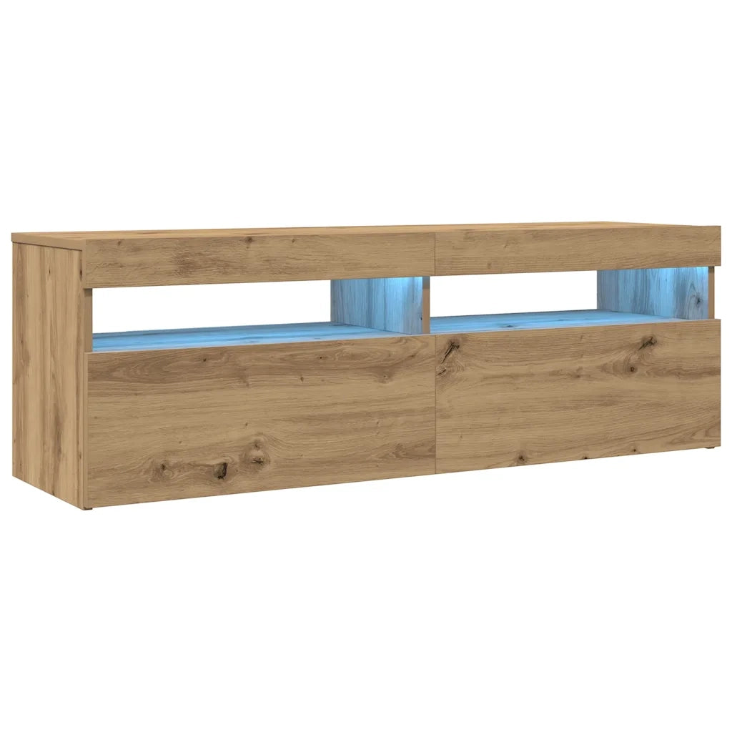 Mobile Porta TV con LED Artigianale 120x35x40 cm Multistrato 856306