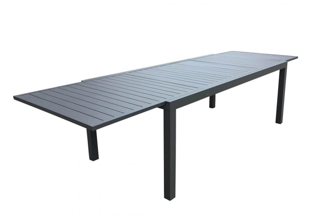 Tavolo Formentera 160/240x90x75 h cm in Alluminio Antracite
