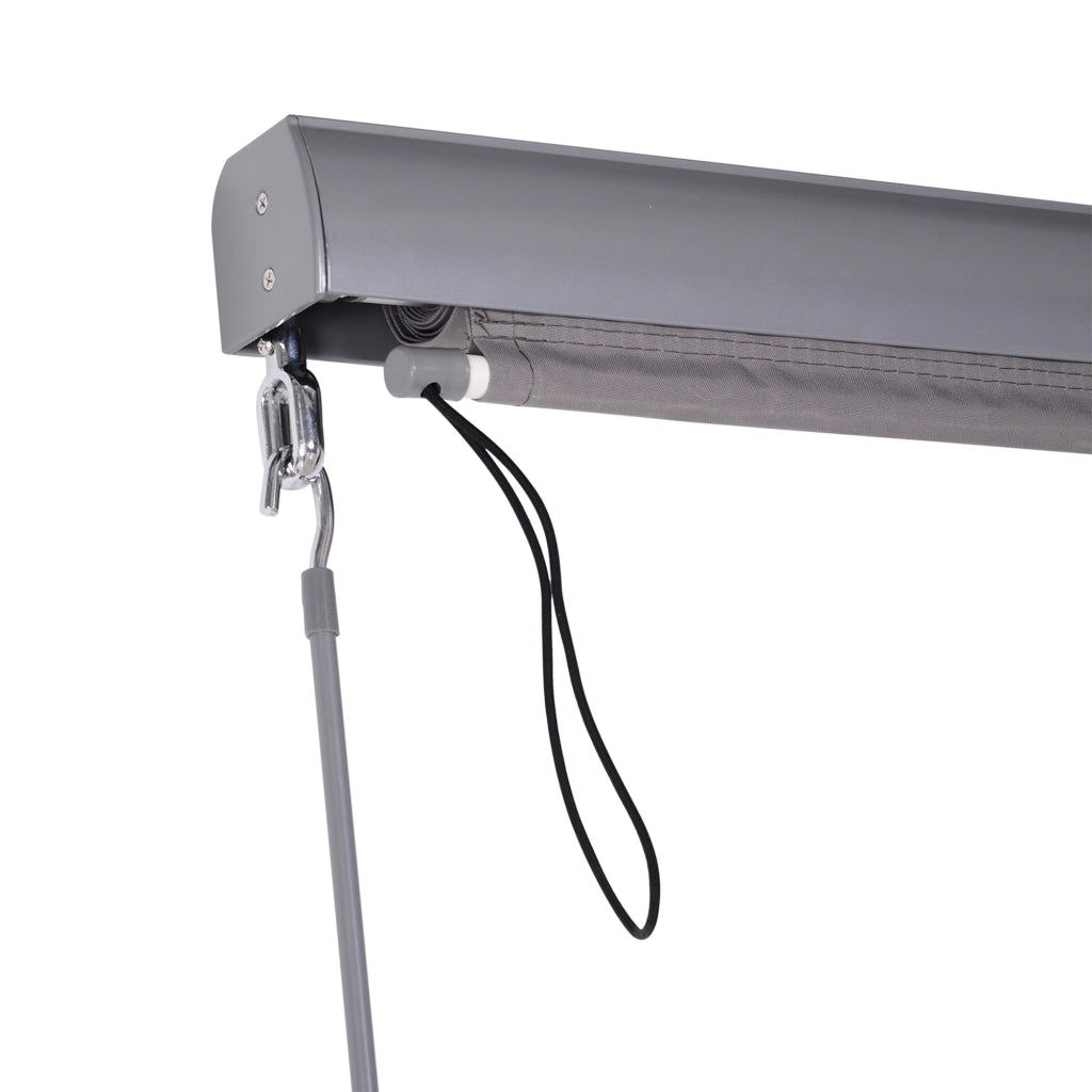 TENDA DA SOLE VERTICALE 120 x 200 cm Grigio in alluminio con staffe per parete o soffitto