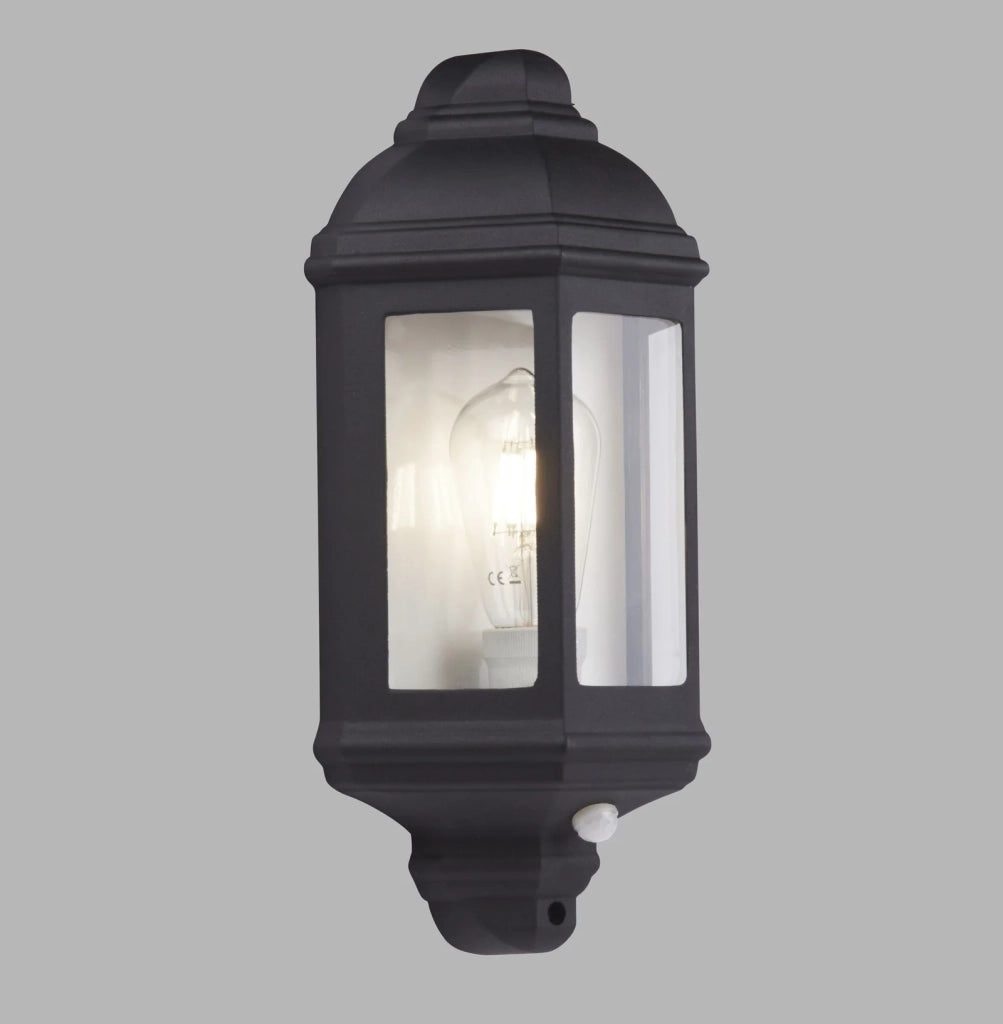 Applique Vintage-Decò Maine Alluminio Bianco Vetro Nero 1 Luce E27