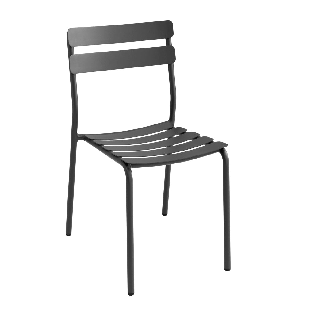 Sedia da giardino in alluminio nero