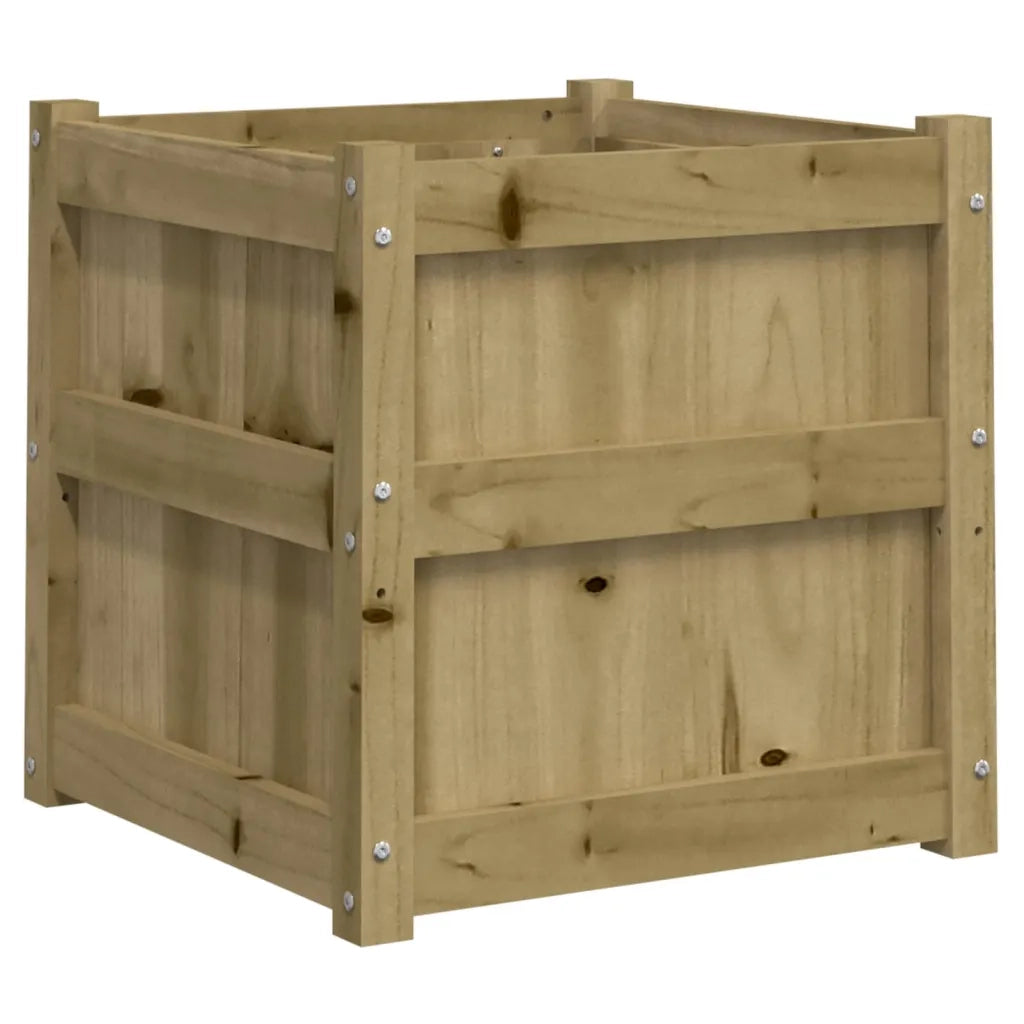 Fioriera da Giardino-Vaso da Esterno 50x50x50 cm in Legno di Pino Impregnato