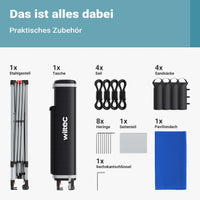 Gazebo pieghevole da giardino, blu 3x3m protezione UV, Tendone per feste