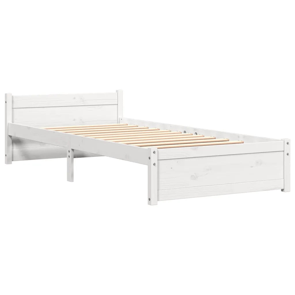 Giroletto Bianco in Legno Massello 90x200 cm