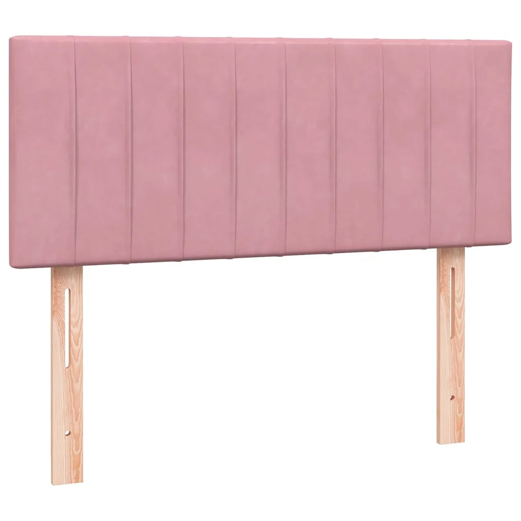 Letto a Molle con Materasso e LED Rosa 120x220 cm in Velluto 3317120