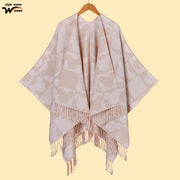 Sciarpa/stola in cashmere stile coppia, scialle lungo double-face da donna, mantello caldo e versatile per autunno e inverno, utilizzabile in due modi diversi.