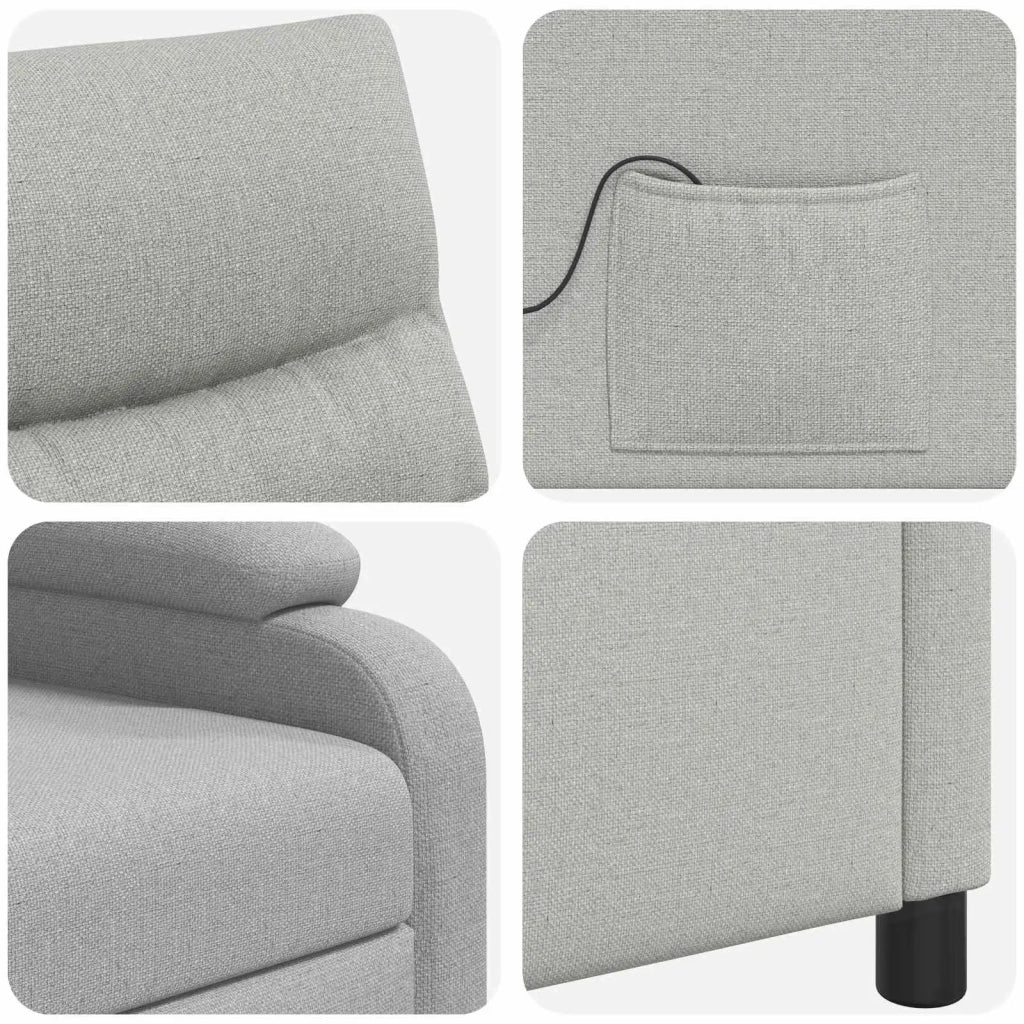 Divano Sedia-Poltrona Massaggiante Grigio Nuvola Tessuto 331676