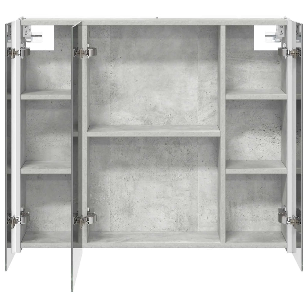 Mobiletto per specchio da bagno Grigio cemento
