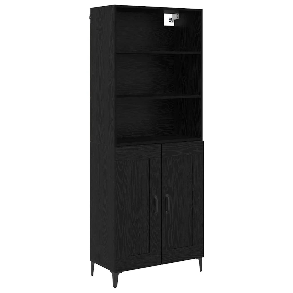 Credenza 2 pz Rovere nero 69,5 x 34 x 180 cm 3403591