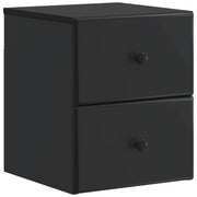 Mobiletto da notte a muro con cassetto Nero 34,5 x 33 x 40 cm
