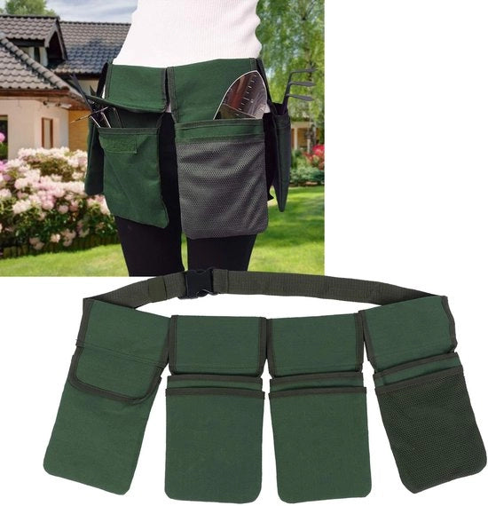 Borsa del Giardiniere - Tas di Canapa - Organizzatore - Sacchi Rimovibili - Cinghia da 48 Pollici - Per Donne - Strumenti da Giardino