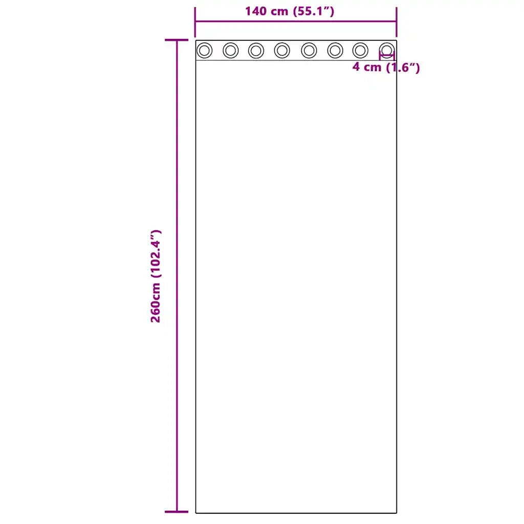 Tenda in Velo 2 pcs Grigio chiaro 260 x 140 cm Poliestere 4108001