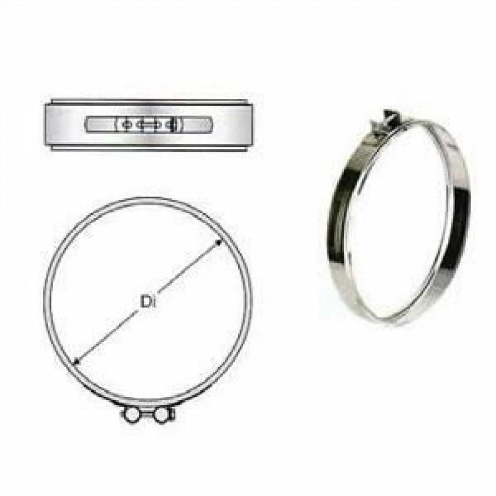 Inox doppia parete aisi 316 fasc etta di bloccaggio d.100 150 b08