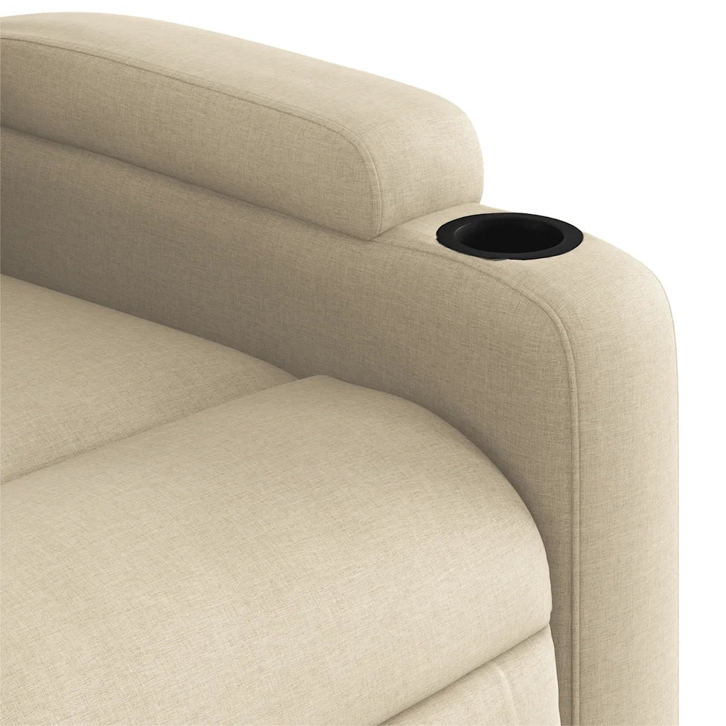 Divano Sedia-Poltrona Reclinabile in Tessuto Crema 737516