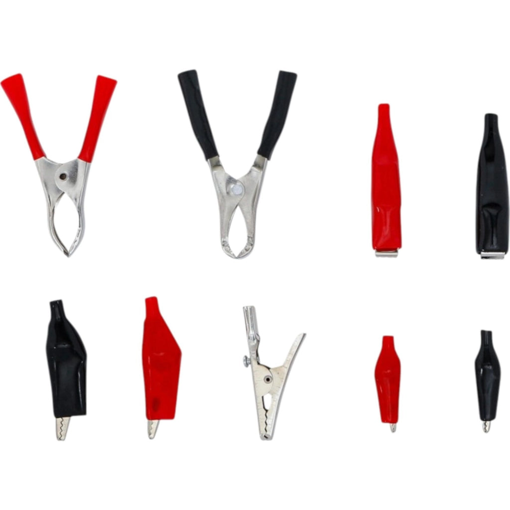 Kit 24 Morsetti Alligatore Assortimento Mollette Coccodrillo 6 dimensioni