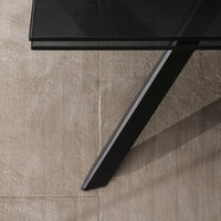 Tavolo Allungabile 160/240x90x76 cm in Vetro Smokey Nero