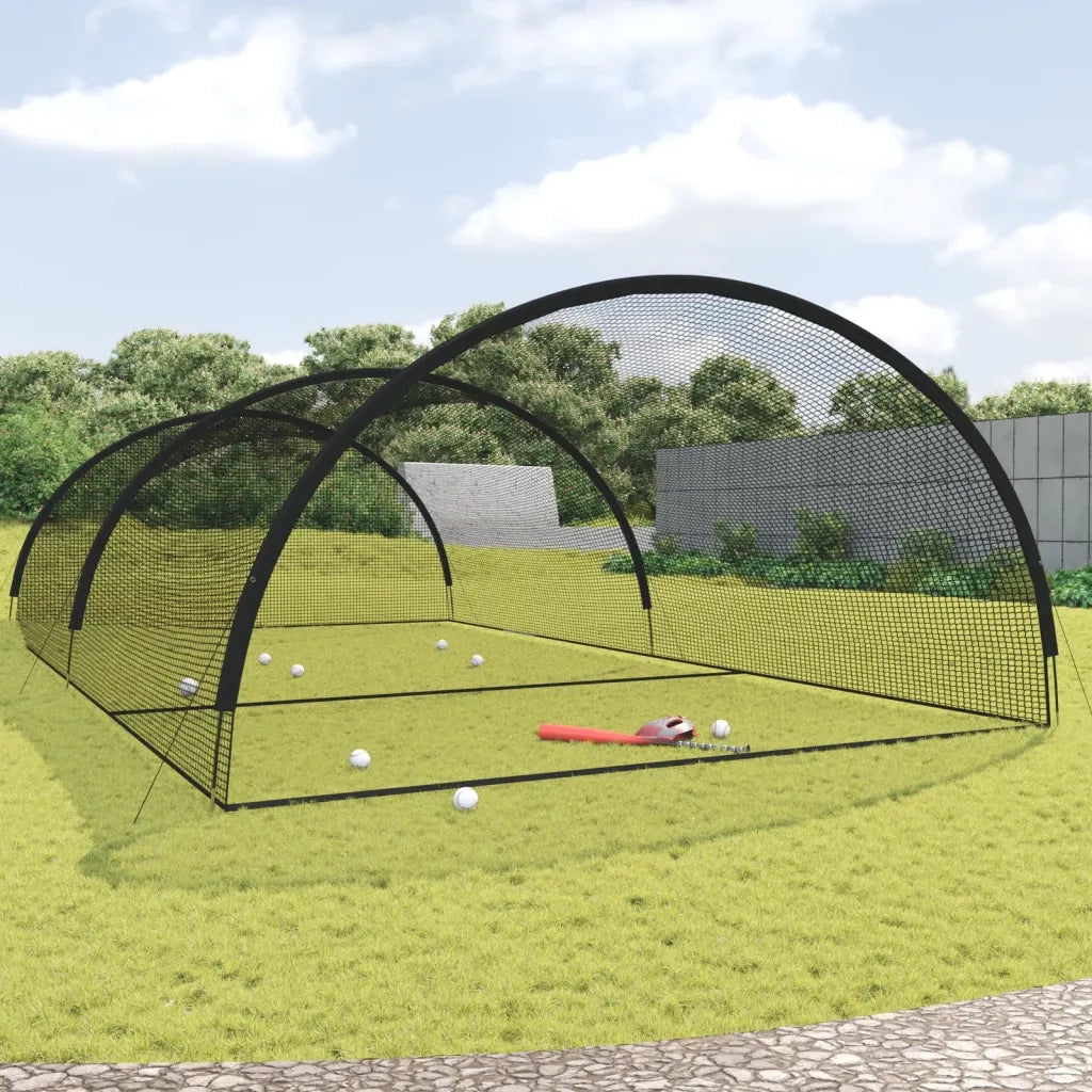 Rete Gabbia da Battuta Baseball Nera 900x400x250 cm Poliestere 93750
