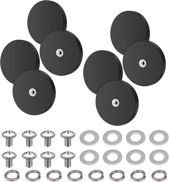 Magnetodi neodimio - magneti di gomma rotondi - 8 pezzi - viti M4