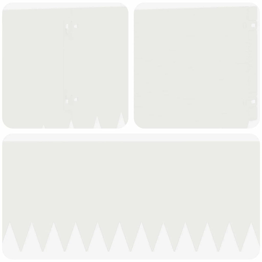 Bordura per Prato 20 pcs 103 x 25 cm Acciaio Bianco 8008493