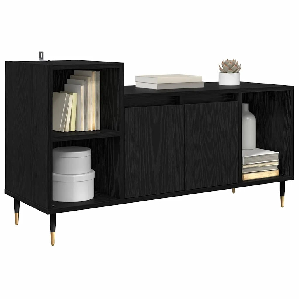 Mobile TV Rovere Nero 100 x 35 x 55 cm Legno multistrato 882719