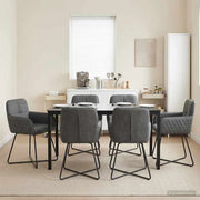 Sedie da pranzo 6 pz Velluto Grigio Scuro 59 x 56,5 x 86 cm 3428220