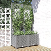 Fioriera da Giardino con Graticcio Grigio Chiaro 80x40x136cm PPcod mxl 71072