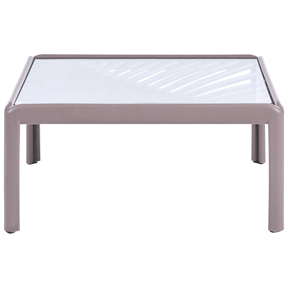 Tavolino da giardino tortora Struttura sintetica 69 x 69 cm Esterno Stile moderno