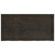 Piano Tavolo | Superficie Tavolo | Piano Scrivania Marrone 120x60x(2-4) cm Rovere Massello Trattato