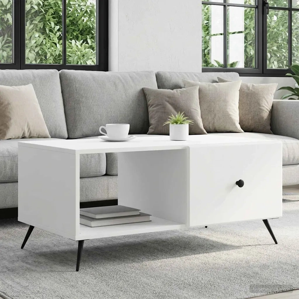 Tavolino da salotto Bianco 90 x 50 x 40 cm Legno ingegnerizzato 895645