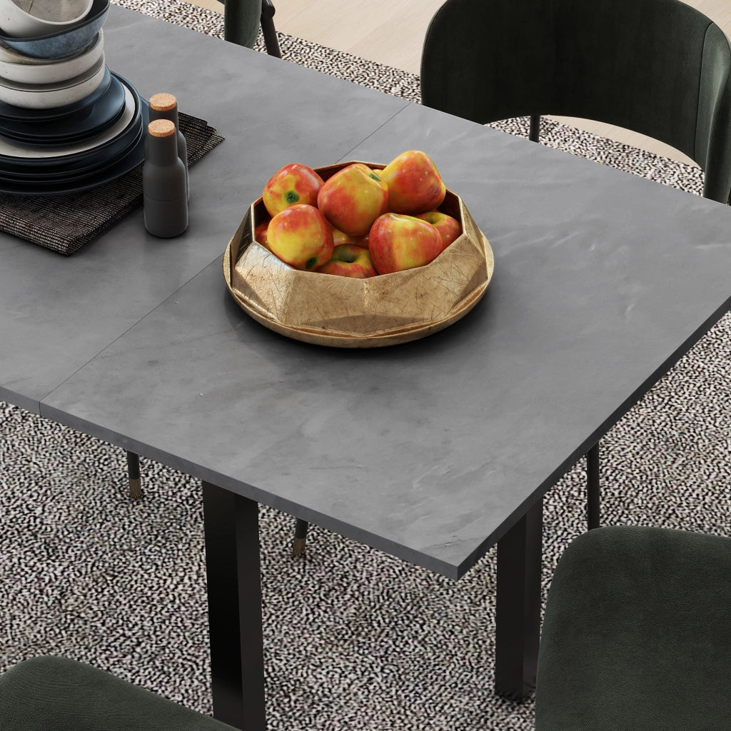 Tavolo da pranzo allungabile 6 persone ¨C Xylo ¨C telaio in acciaio grigio