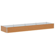 Fioriere | Cassetta per fiori | Letto rialzato da giardino 390 x 100 x 36 cm Acciaio zincato