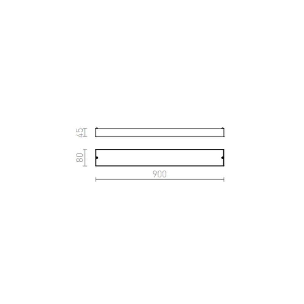 Applique MARINA LED 90 da parete cromo 230V LED 19W IP44 3000K