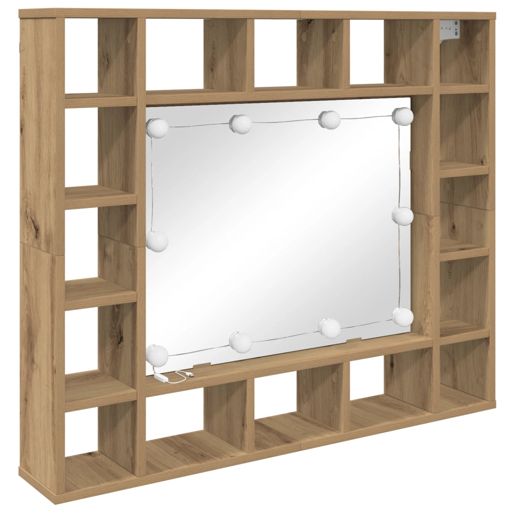 vidaXL Mobiletto per specchio rovere artigianale 91 x 15 x 76.5 cm