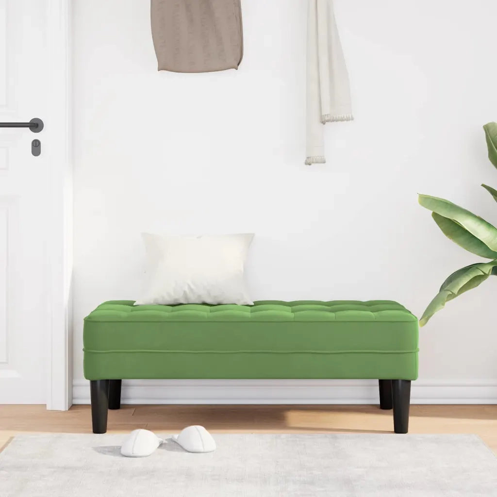 panchina con cuscino Verde chiaro 113 x 57 x 39 cm Velluto 42001950