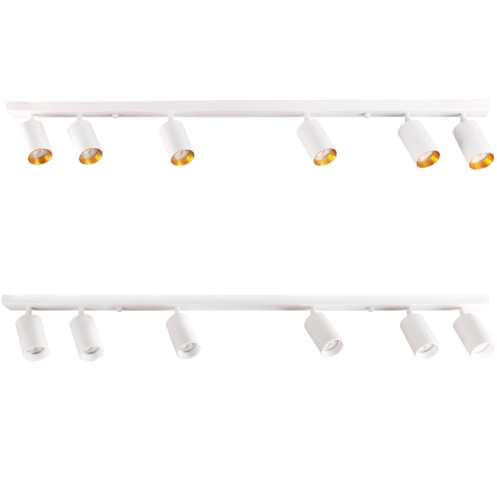 Applique/Plafoniera 6xGU10 bianca oro MARIBEL Polux
